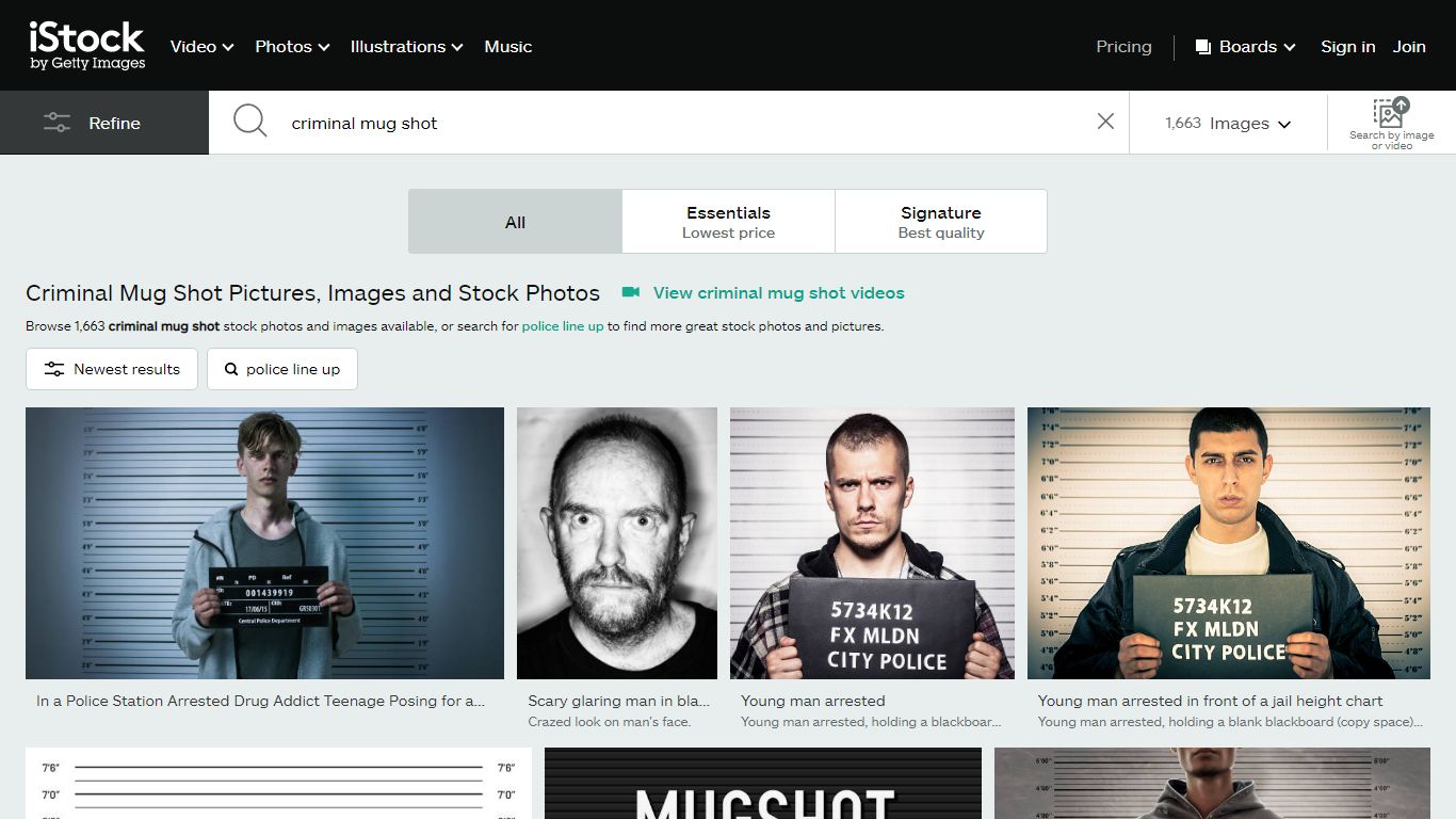 Criminal Mug Shot Pictures, Images and Stock Photos